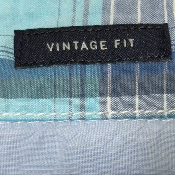 American Eagle Outfitters Blue White Plaid Pearl Snap Western M Shirt Excellent - Picture 10 of 12